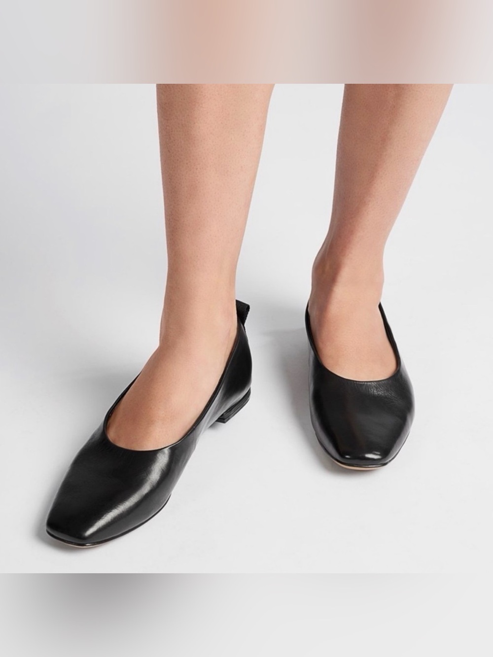 Franco Sarto Vana Ballet Flats in Black Leather